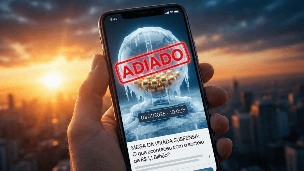 Mega da Virada Suspensa: Sorteio de R$ 1,1 bilhão é adiado para esta manhã