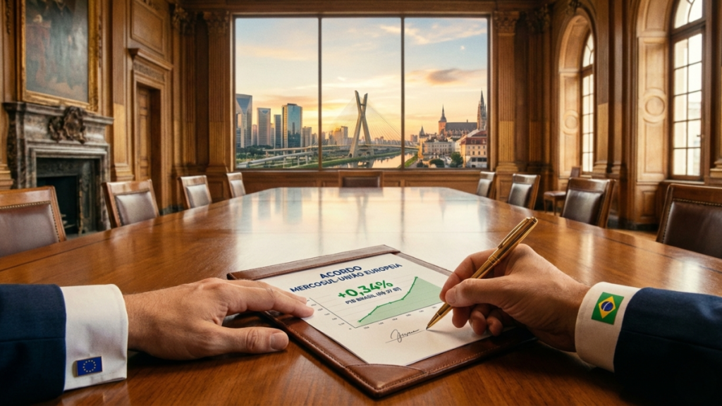 acordo deve ter efeito positivo de 0,34% no PIB do Brasil, ou R$ 37 bi