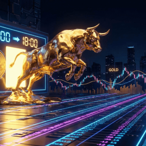 Touros, ouro e criptomoedas em destaque.