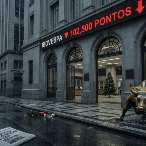 Ibovespa opera em queda com cautela política e liquidez fraca