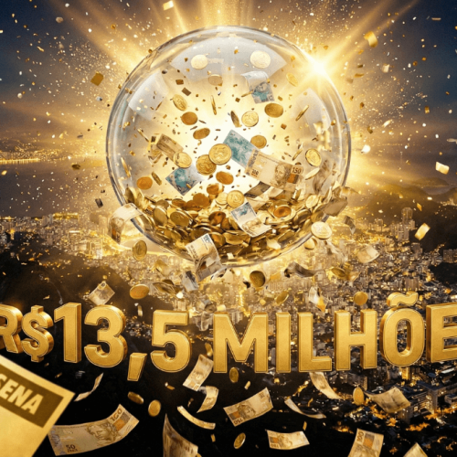 Prêmio da Mega-Sena acumulado em destaque.