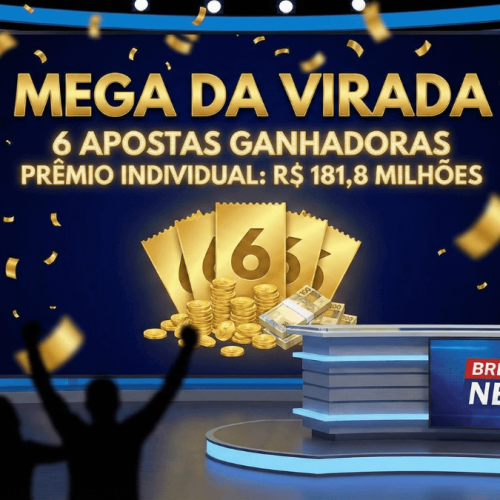 Mega da Virada 2025: 6 Apostas Levam R$ 181 Milhões Cada